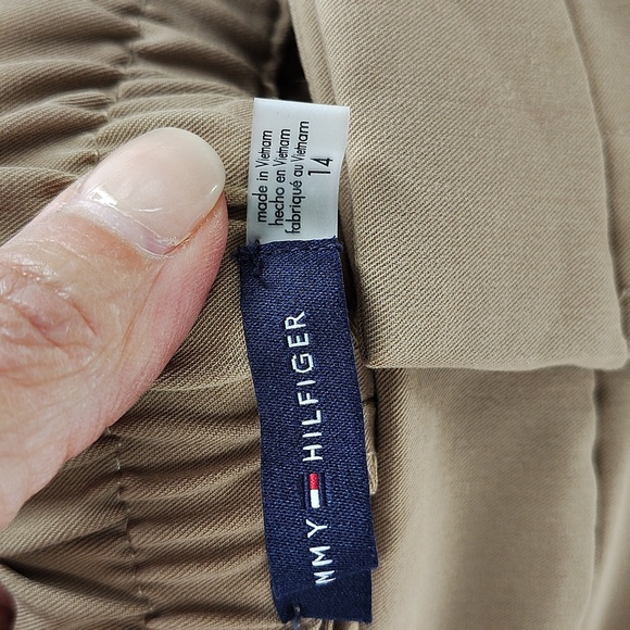 Tommy Hilfiger Tan Dress Pants Size 14 Elastic Back Waist Stretch Crop Ankle - Picture 6 of 10